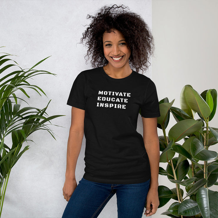 Motivate Educate Inspire Short-Sleeve Unisex T-Shirt