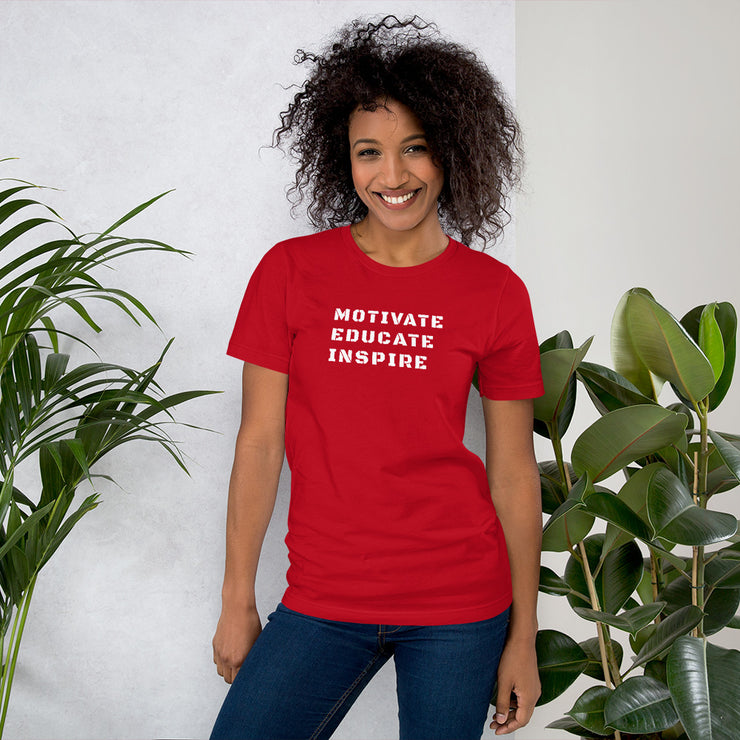 Motivate Educate Inspire Short-Sleeve Unisex T-Shirt
