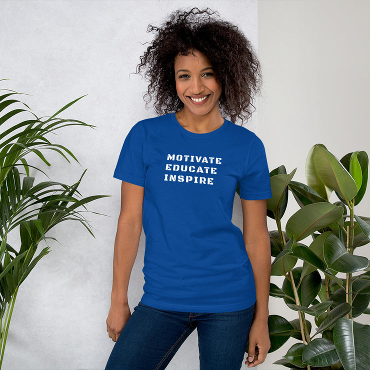 Motivate Educate Inspire Short-Sleeve Unisex T-Shirt